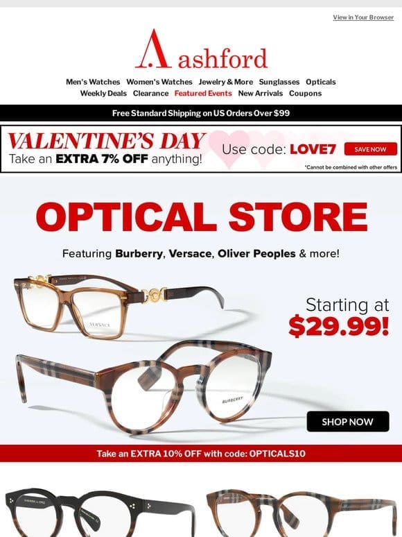 Crystal-Clear Savings: Top Designer Frames from $29.99!