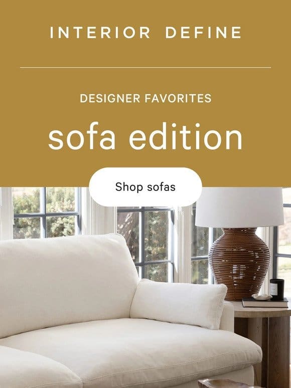 DESIGNER PICKS: Sofa Edition