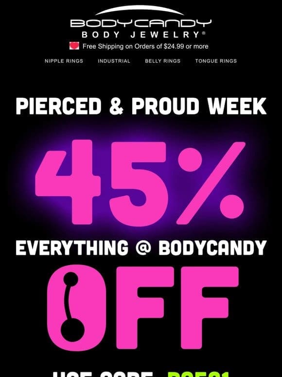 Do you have piercings? This is for you -> 45% OFF All Body Jewelry