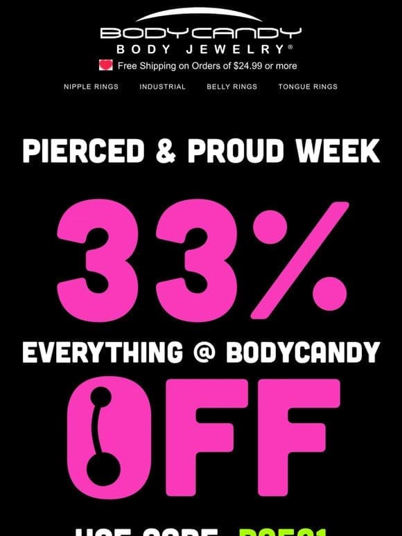 Do you have piercings? Yes? You get 45% OFF