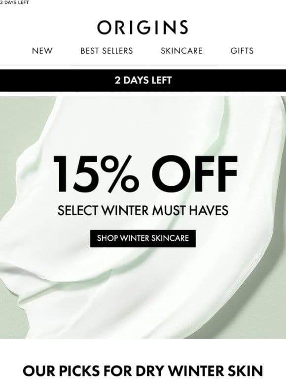 Don’t Miss 15% OFF Select Winter Essentials