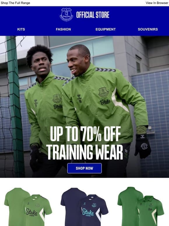 Don’t Miss! Up To 70% Off Training Wear…