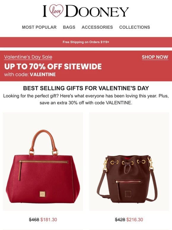 Don’t Miss Up to 70% Off… Our Valentine’s Day Sale Ends Tonight!