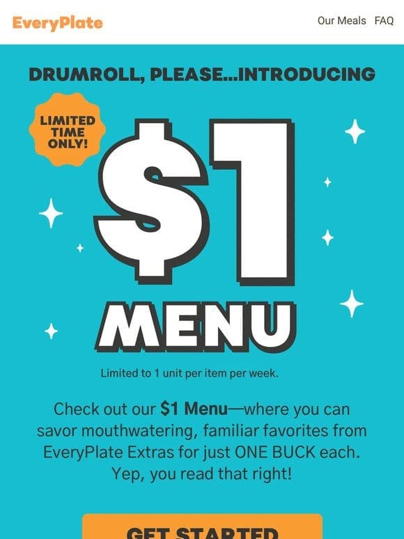 Drumroll please…$1 MENU is here