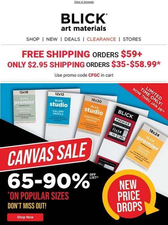 ENDS SOON: Canvas Blowout Sale!