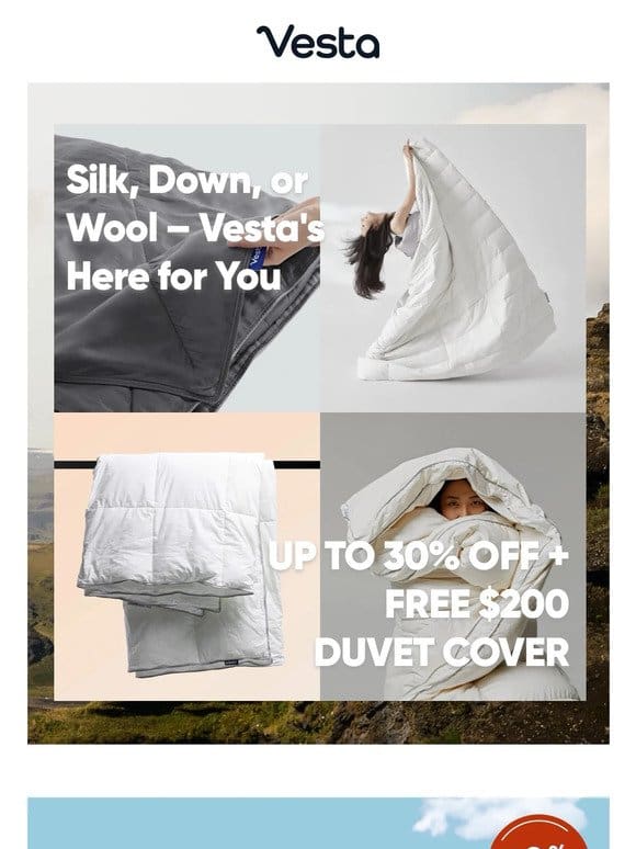 ENDS TODAY: 30% off duvets + one FREE duvet cover