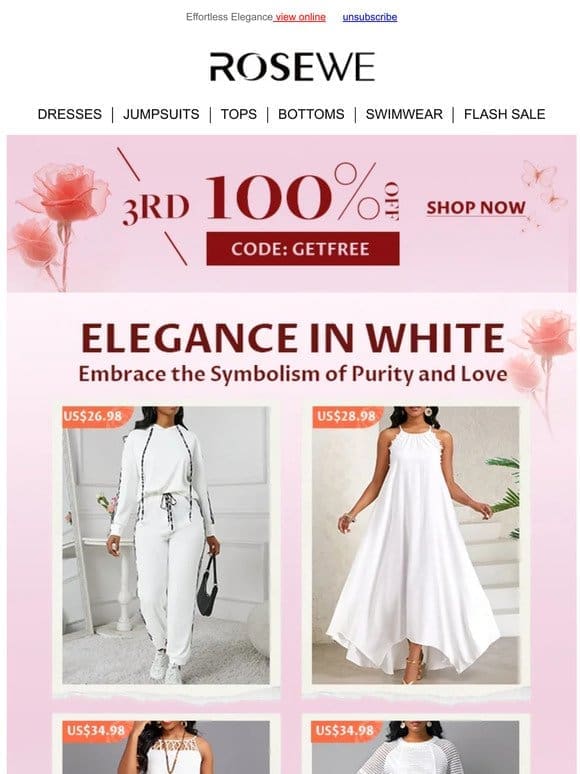 Elegant WHITE for any occasion!