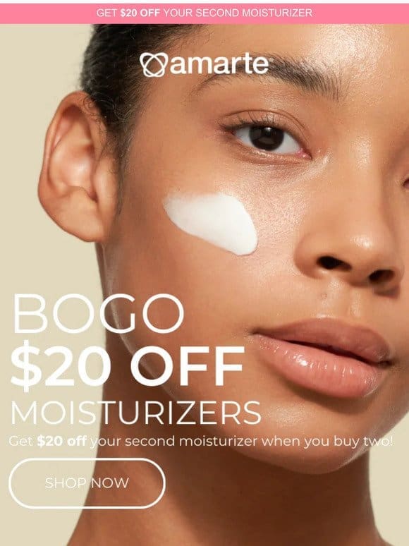 Ends Tonight: $20 Off Moisturizers!