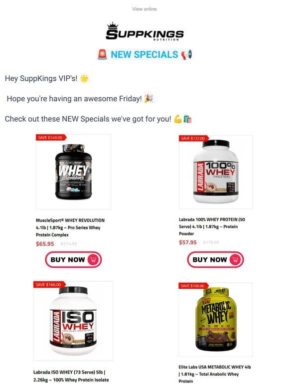 Exciting Friday Alert! Cheap Protein Powders and so much more