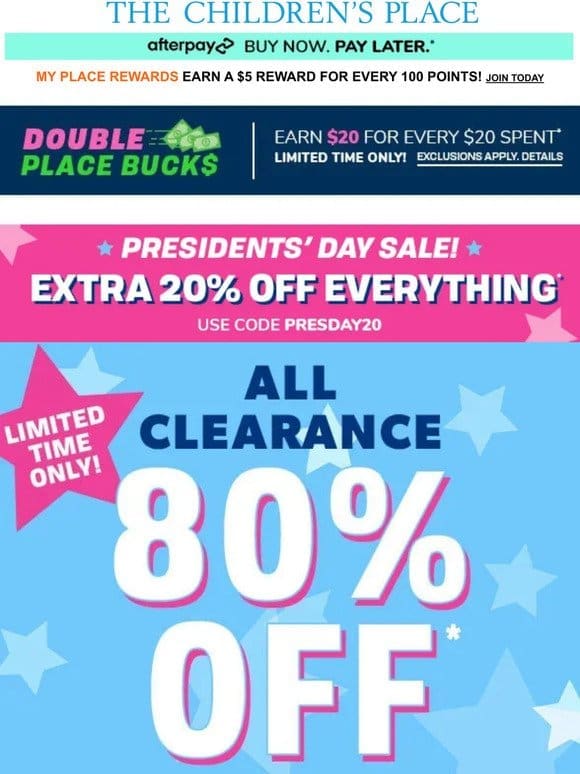 Expires soon: 80% OFF ALL Clearance! Shop it before its gone.