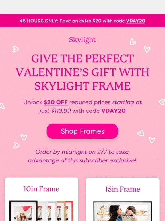 Extra $20 Off – Exclusive Valentine’s Day Offer Inside