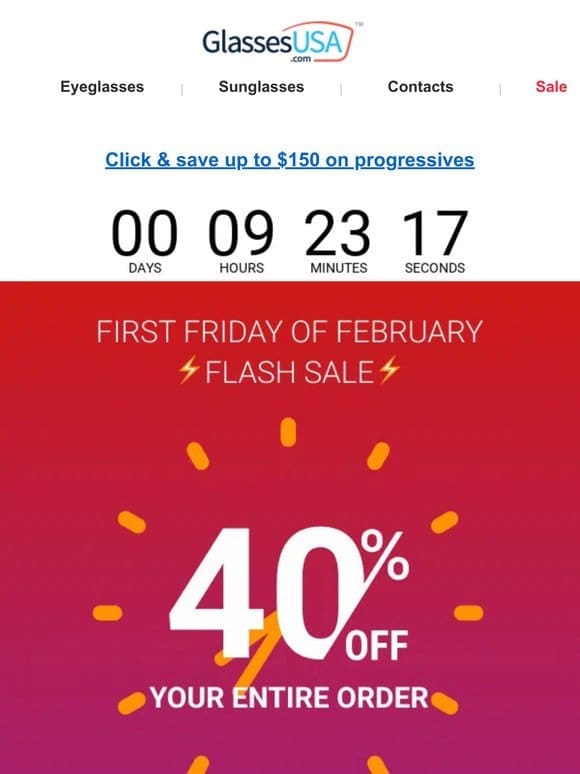 FINAL CALL   40% OFF flash sale ends at midnight