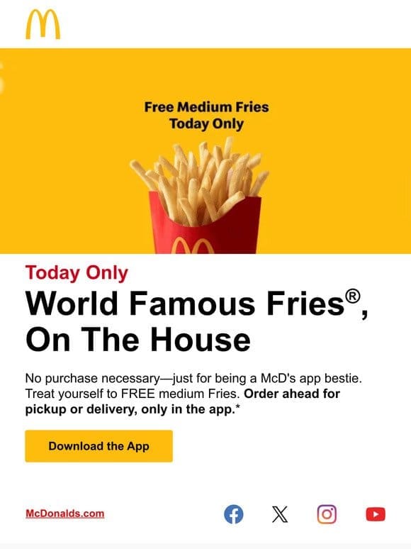 FREE Fries   FREE Fries