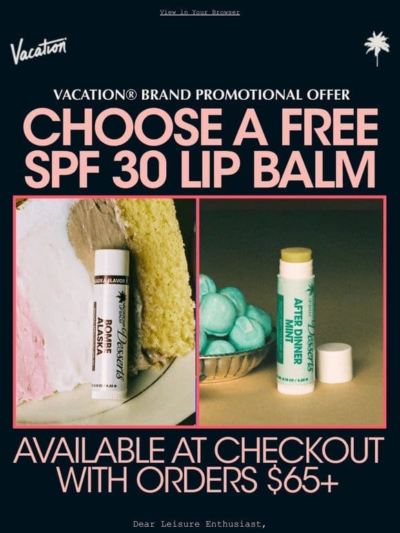 FREE Lip Desserts on Orders $65+