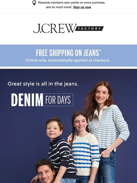 FYI， all jeans $49.95， free shipping， $20 off & sooo much more