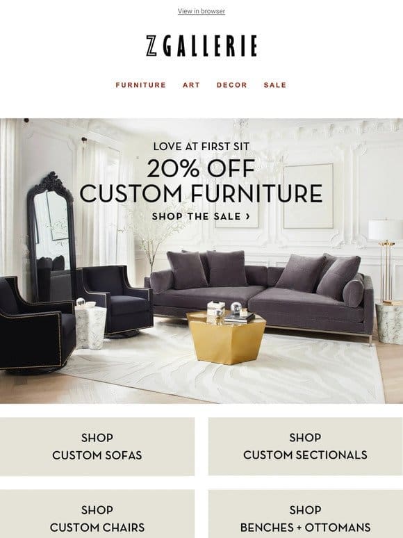 Fall In Love With 20% OFF Custom Furniture​