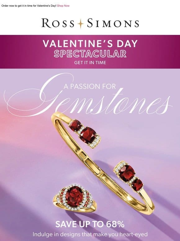 Fall in love with this: savings up to 68% on gemstone jewelry