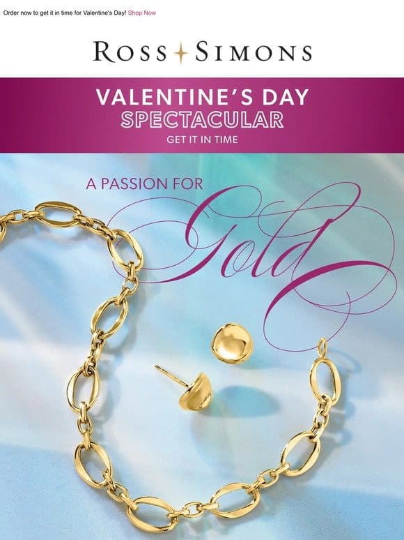 Fall in love with this: savings up to 68% on gold jewelry