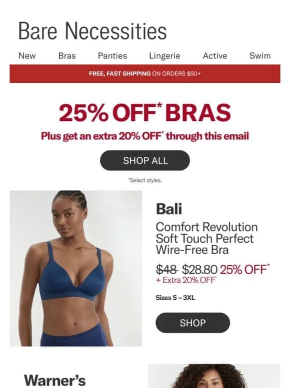 Feel Good， Look Good: Save 25% On Bras