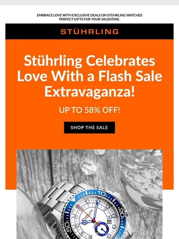 Feel the Love: Stührling’s Valentine’s Flash Sale Begins Today!