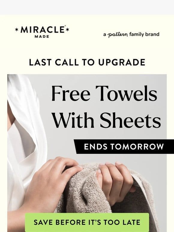 Final Hours: Sheets & Towels Deal Ends at Midnight!