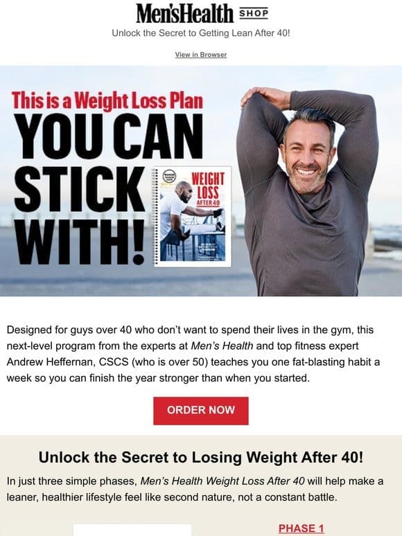 Finally， a Weight Loss Plan for 40+