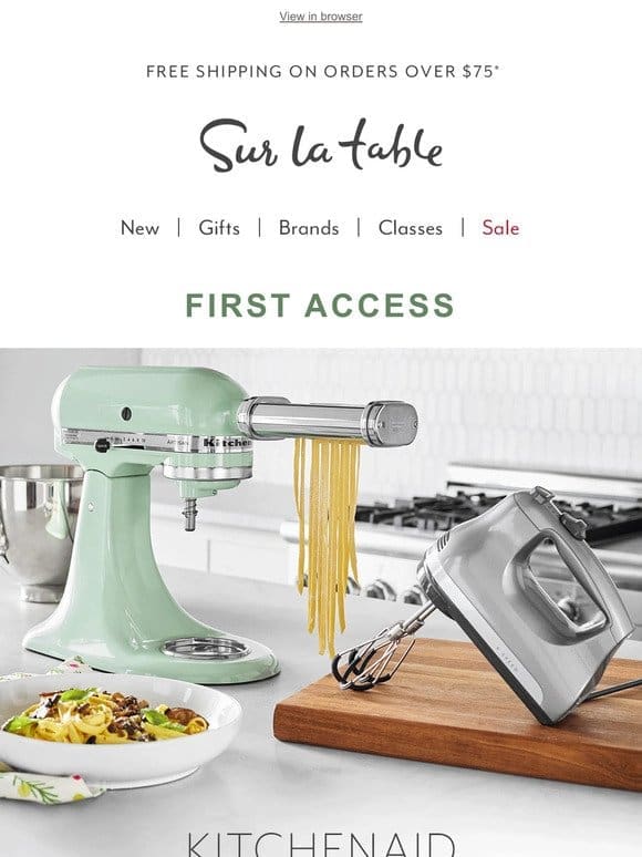 First Access—KitchenAid Sale: Now up to $70 off!
