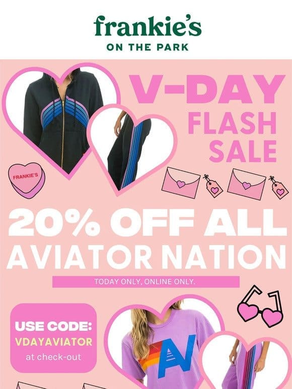 Flash Sale: 20% Off All Aviator Nation!
