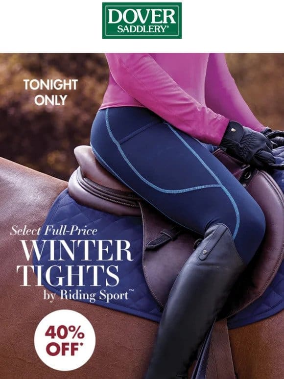 Flash Sale: 40% Off Select Winter Tights by Riding Sport!