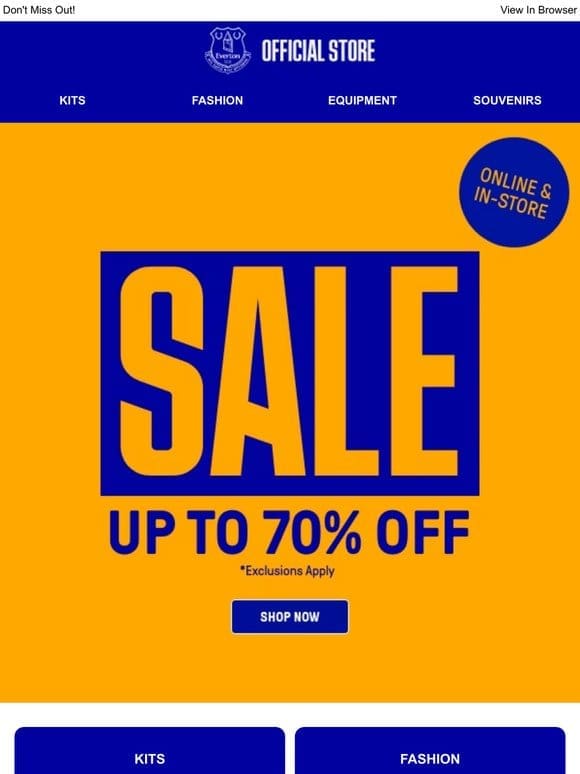 Further Reductions: UP TO 70% OFF