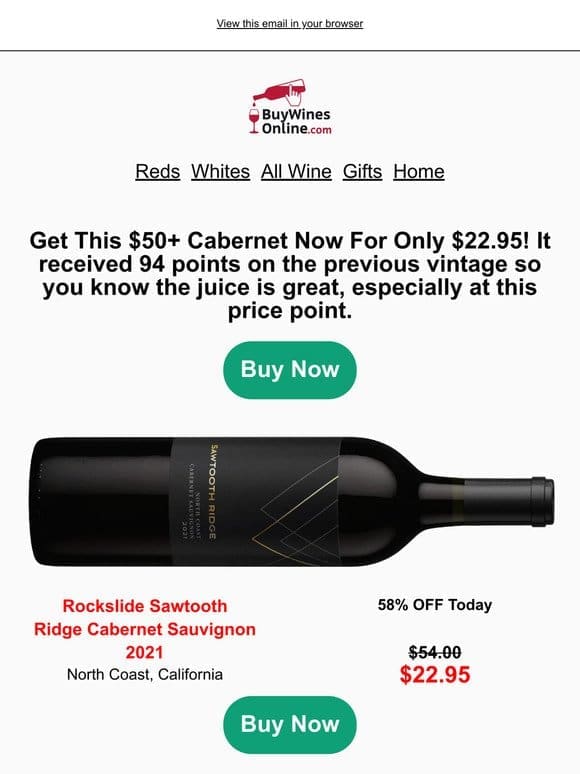 Get 58% Off This Cabernet Sauvignon From Hess Collection Winemaking Fame!