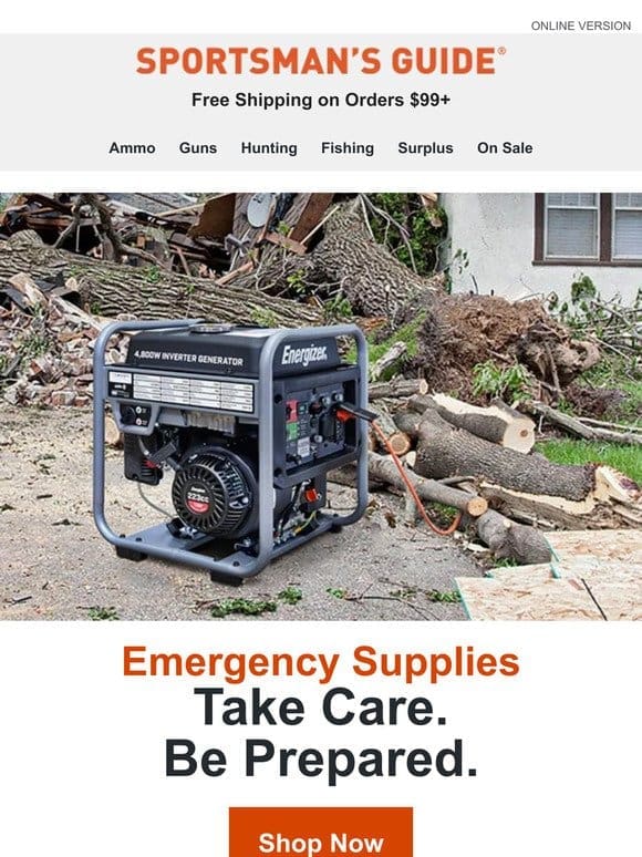 Get Prepped | Emergency Food & Generators