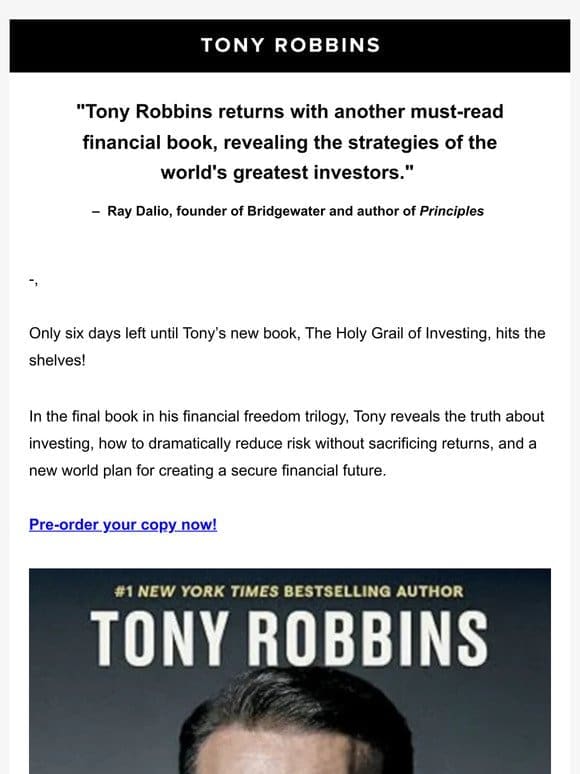 Get Tony’s new investing book