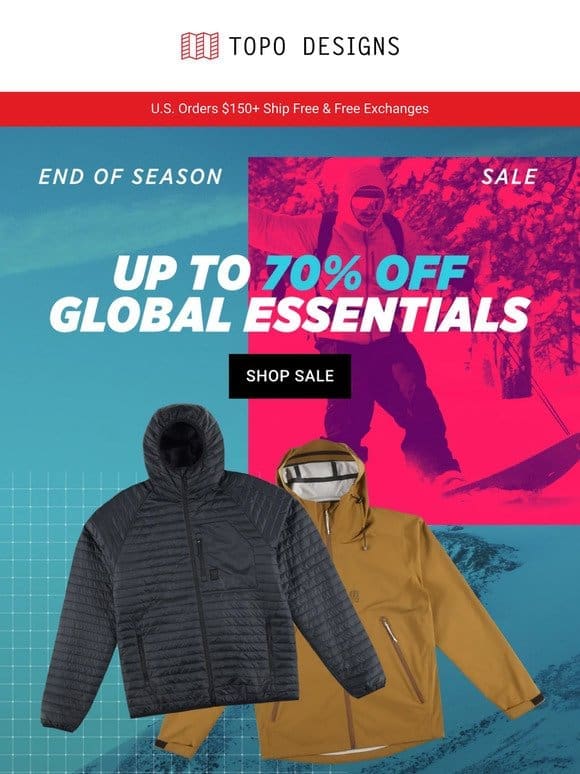 Global Essentials: Up to 70% Off