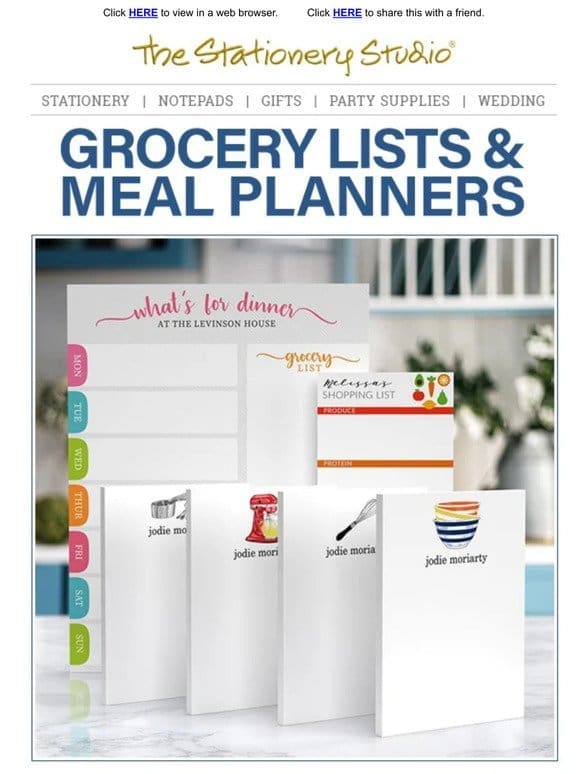 Grocery Lists & Meal Planners for Easy Shopping