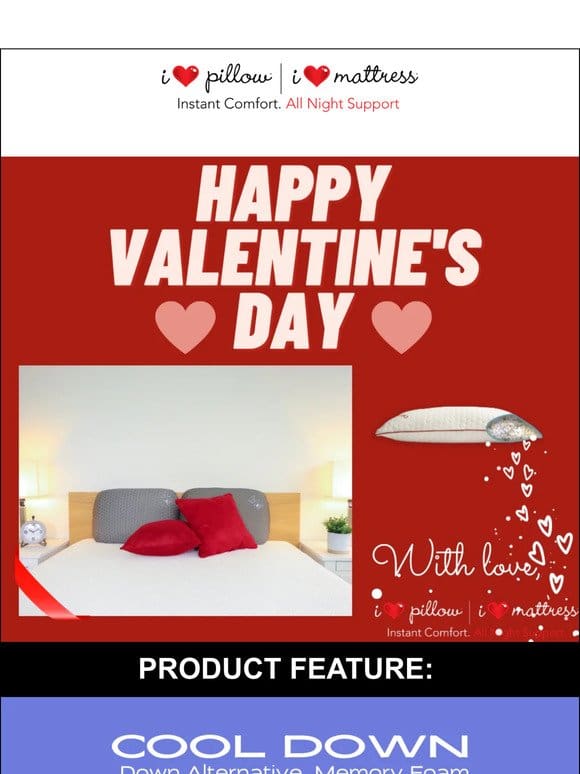 Happy Valentines Day from I Love Pillow!