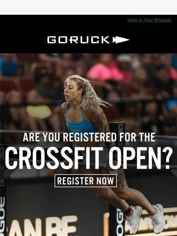 Have You Registered for the Crossfit Open?