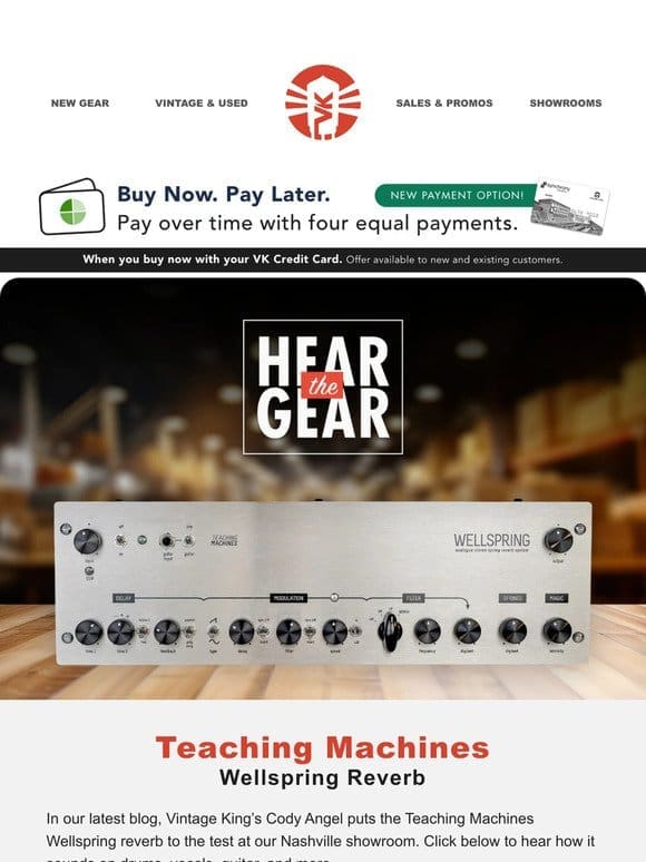 Hear The Gear: Teaching Machines Wellspring