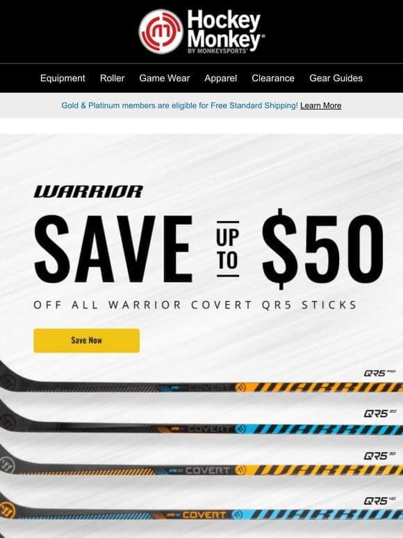 Hot Deal Alert: Warrior Covert QR5 Stick Price Reduction!