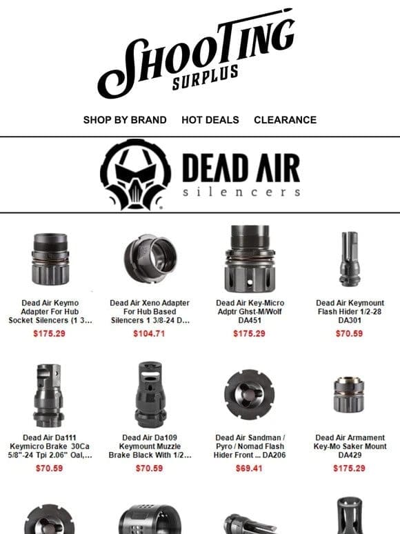 Hot Deals – Dead Air’s Best Selling Muzzle Devices， Suppressors and Adapters