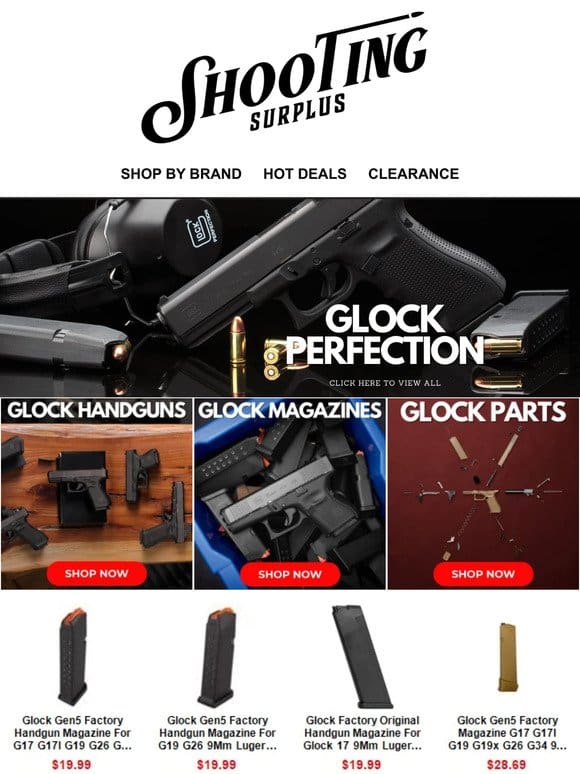 Hottest Selling Glock， Handguns， Magazines and Parts