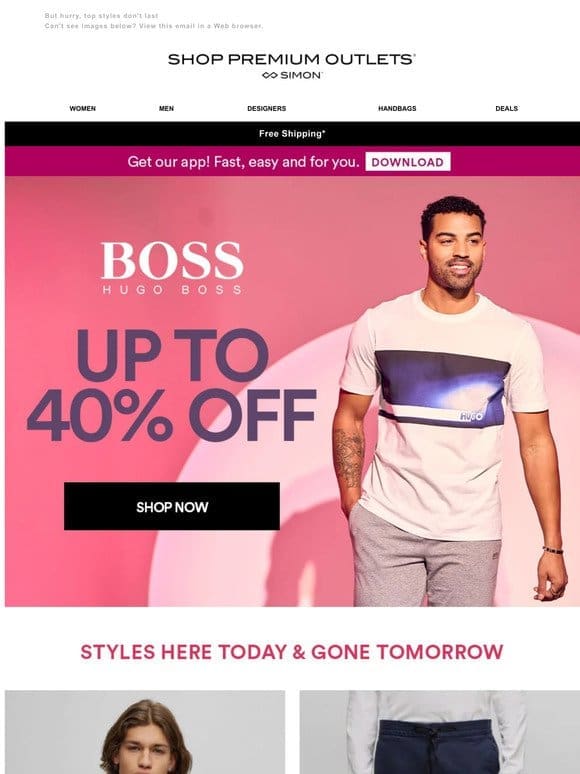 Hugo Boss Up to 40% off