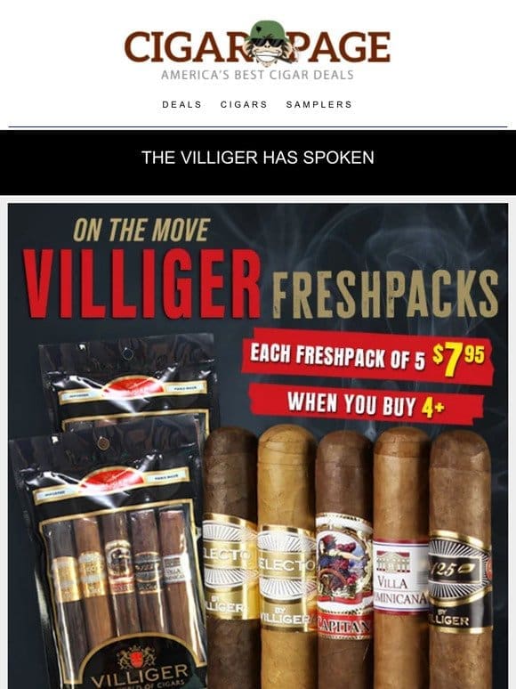 Humidipaks $1.59 a stick Villiger