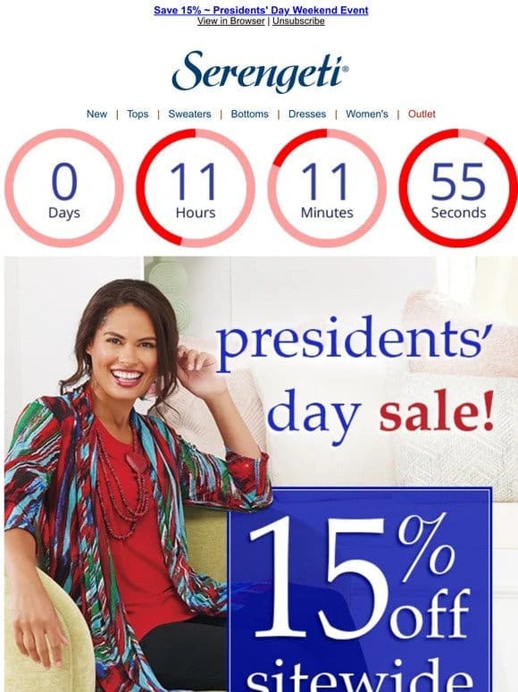 Hurry ~ Save 15% ~ UNTIL MIDNIGHT ONLY!