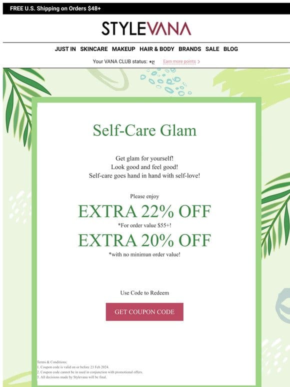 Hurry! Self-care glam deals are ON!