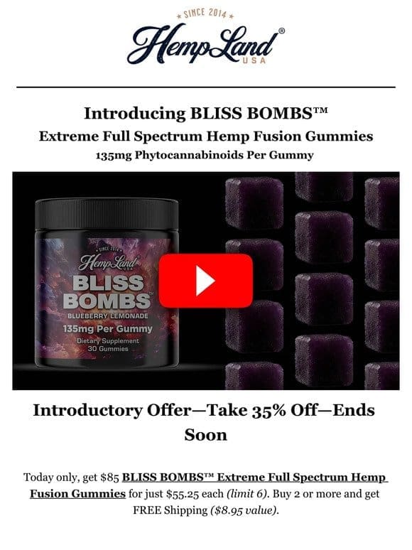 Introducing BLISS BOMBS™—Sale Ends Soon