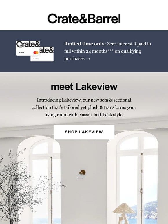 Introducing the Lakeview sofa collection