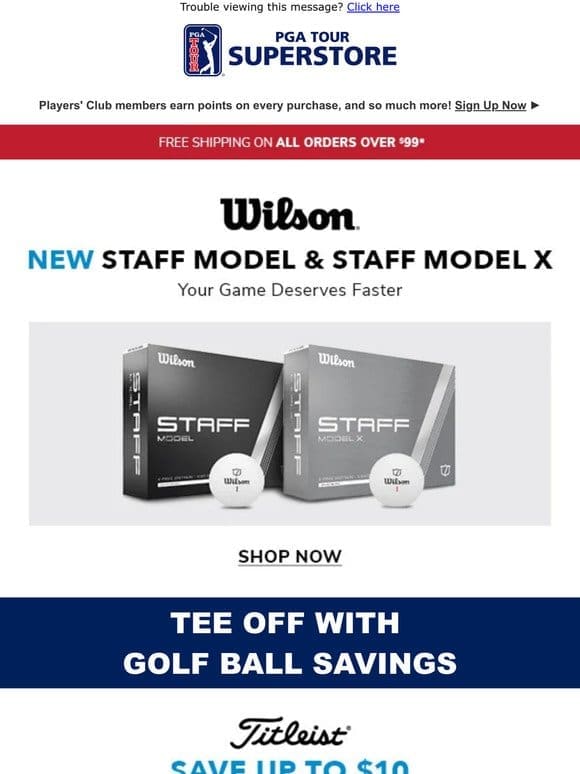 Introducing the New Wilson Staff Model Golf Balls