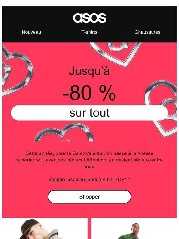 Jusqu’à -80 % sur tout ❤️‍