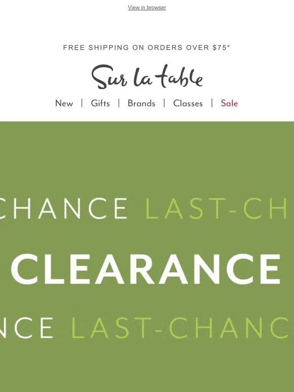 Last-Chance Clearance